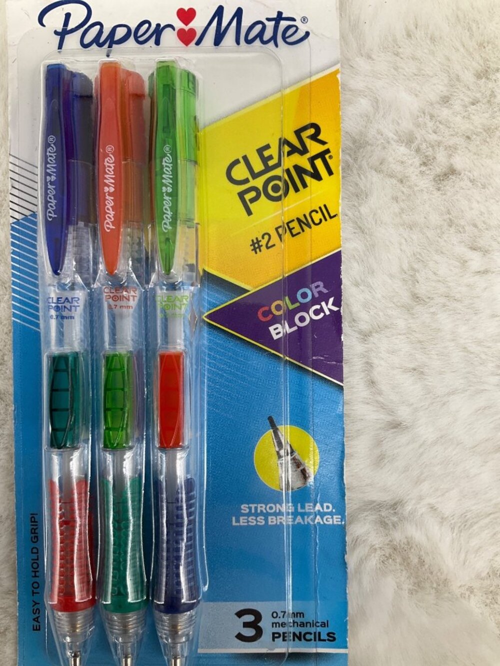 Paper Mate Clear Point #2 Pencils Color Block 3 Count 0.7mm NEW - Picture 2 of 4
